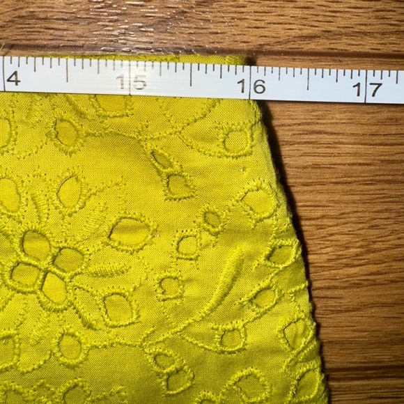 TALBOTS GREEN FLORAL EYELET SKIRT SIZE 12p PETITE - Picture 9 of 9